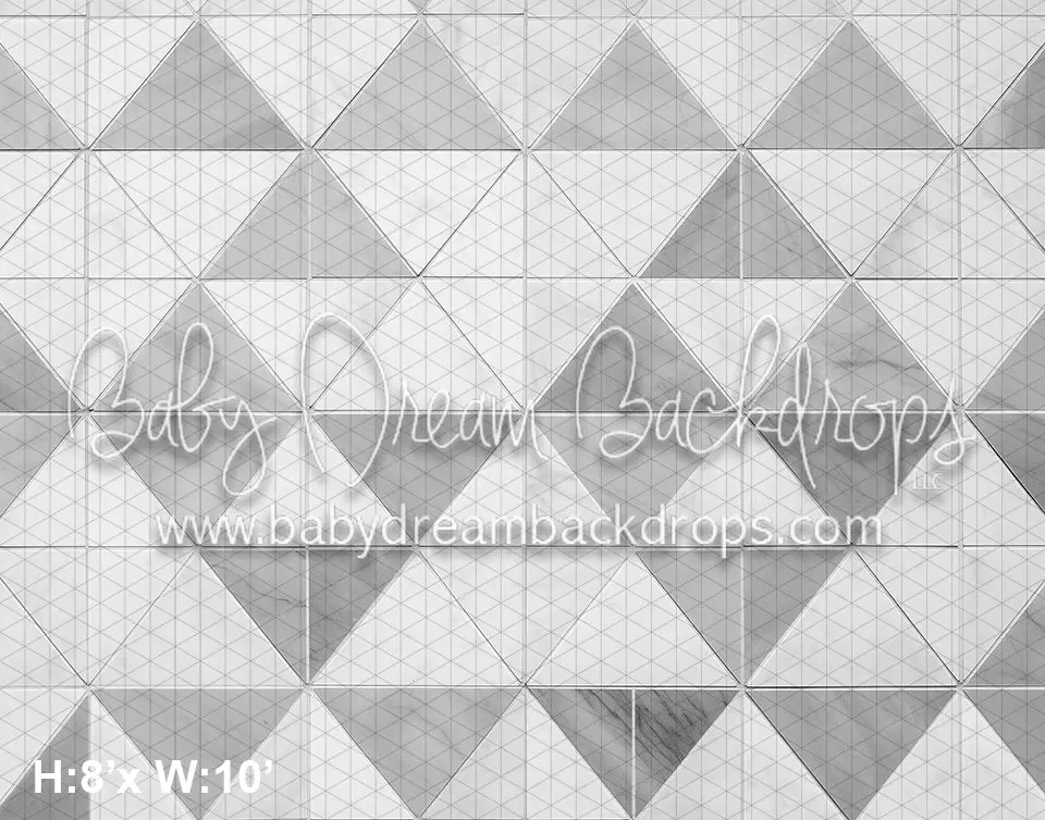 Gray And White Triangle Checker Floor (Az) 1