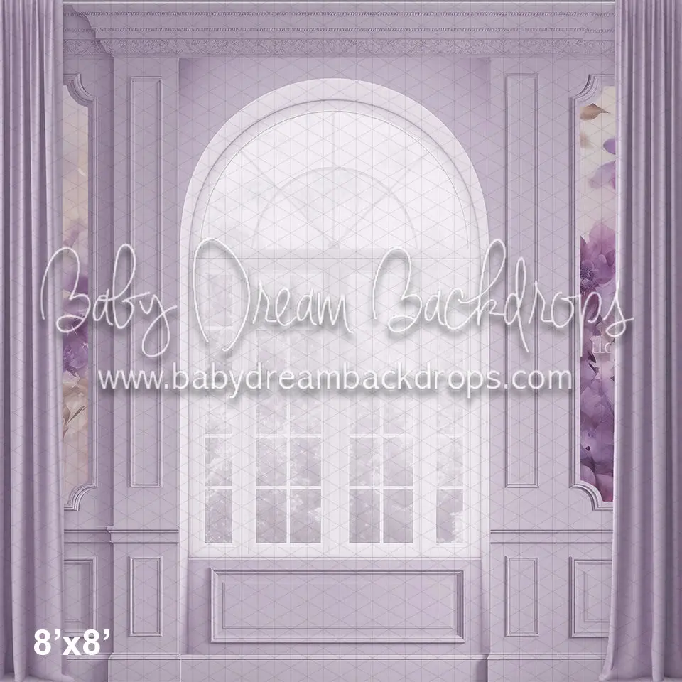 Lavender Floral Wainscoting Window (Az) 1
