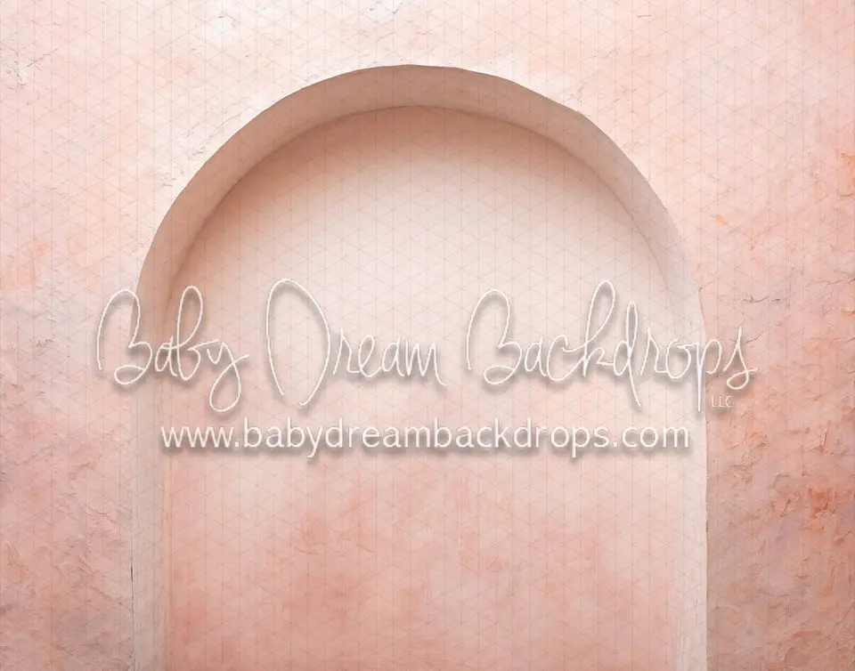 Pastel Pink Textured Arch Wall (Md) 1