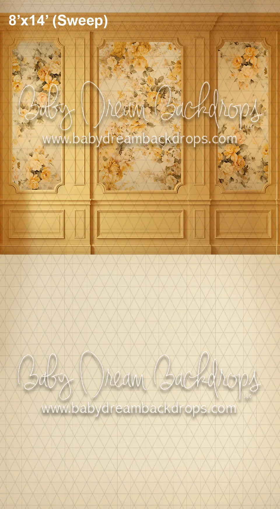 Sweeps Yellow Floral Wainscoting (Az) 1
