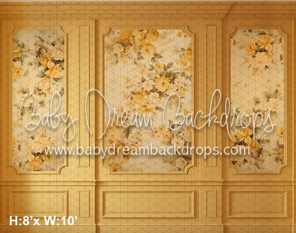 Yellow Floral Wainscoting (Az) 1