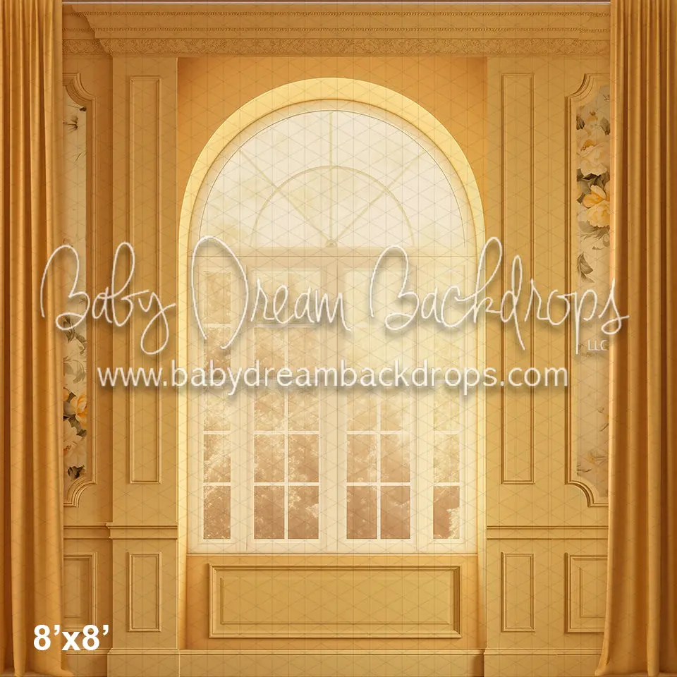 Yellow Floral Wainscoting Window (Az) 1